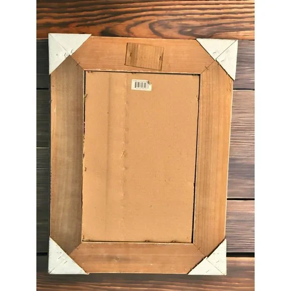 Vintage Fossil Leaves Frame 18”x24” Craquelure Collection Deco Mirror